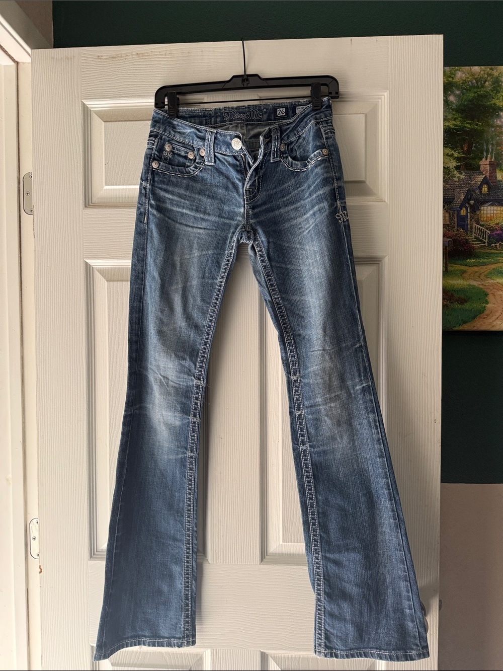 Miss Me Women's Flare Jeans in Medium Blue Wash